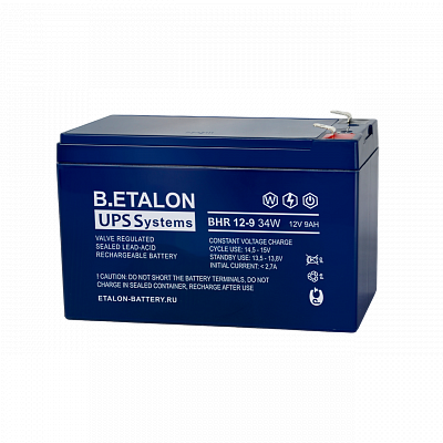 Аккумуляторные батареи ETALON BHR 12-9 34W
