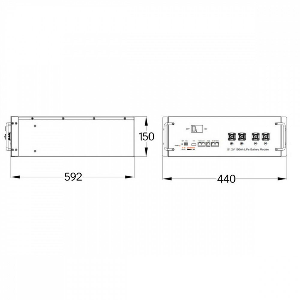 Аккумуляторная батарея MNB LPR-51.2-100 PRO
