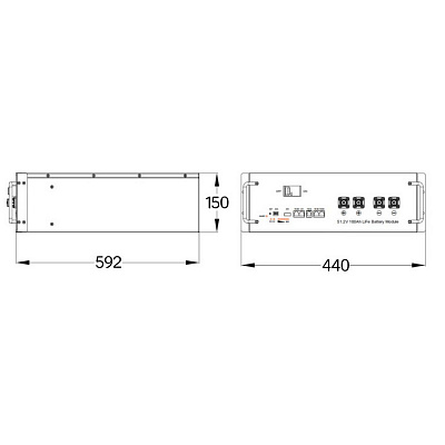 Аккумуляторная батарея MNB LPR-51.2-100 PRO