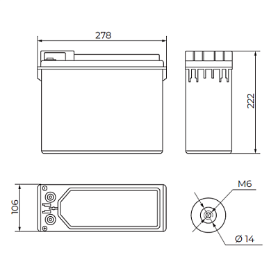 Аккумуляторная батарея UNIT 12UFT55