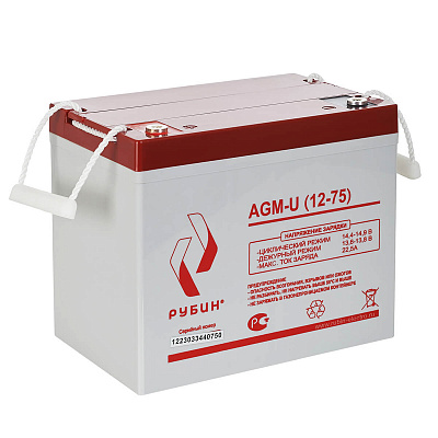 Аккумуляторная батарея Рубин AGM-U (12-75)