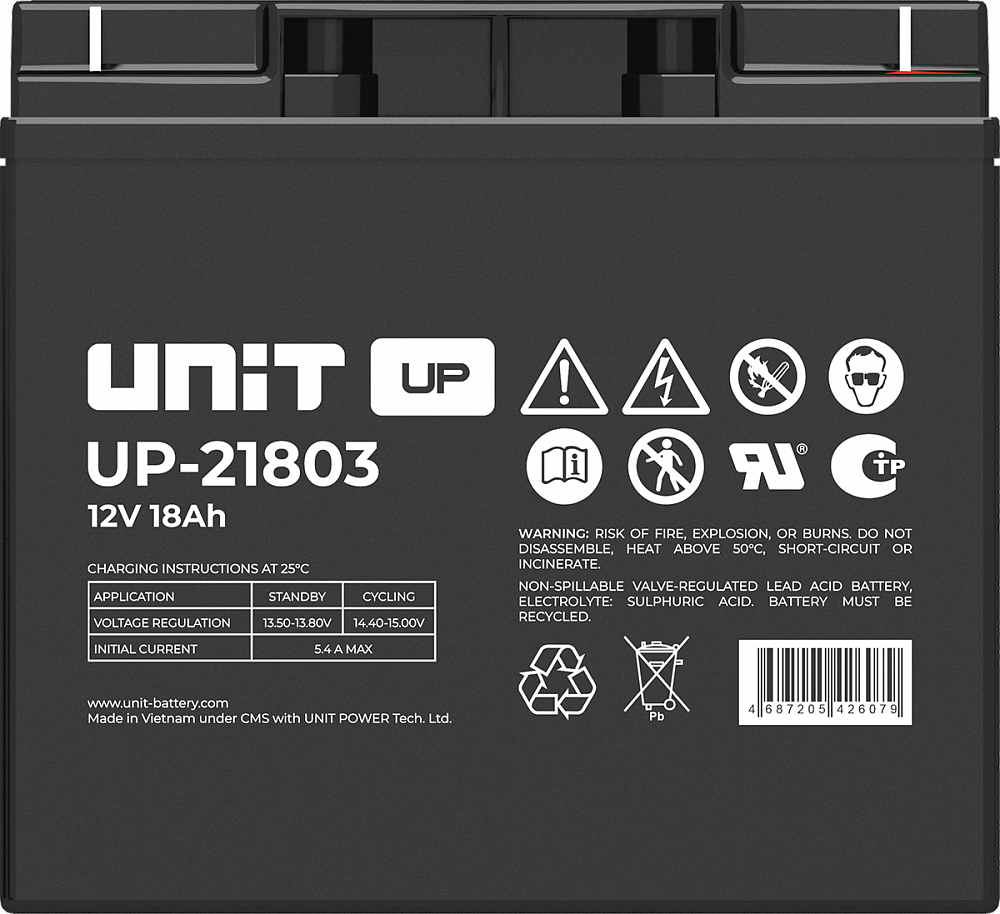 Аккумуляторная батарея UNIT UP-21803