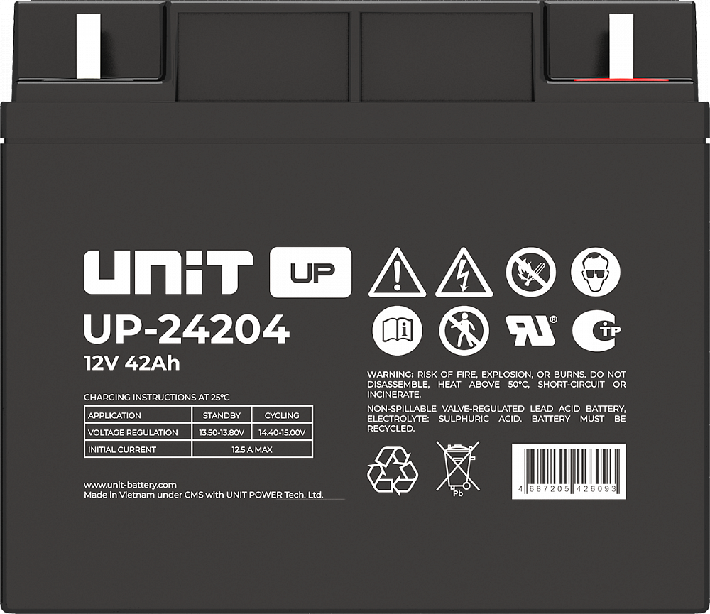 Аккумуляторная батарея UNIT UP-24204