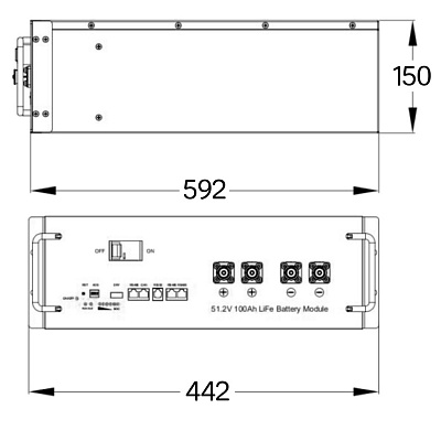 Аккумуляторная батарея MNB LPR-51.2-100 LED