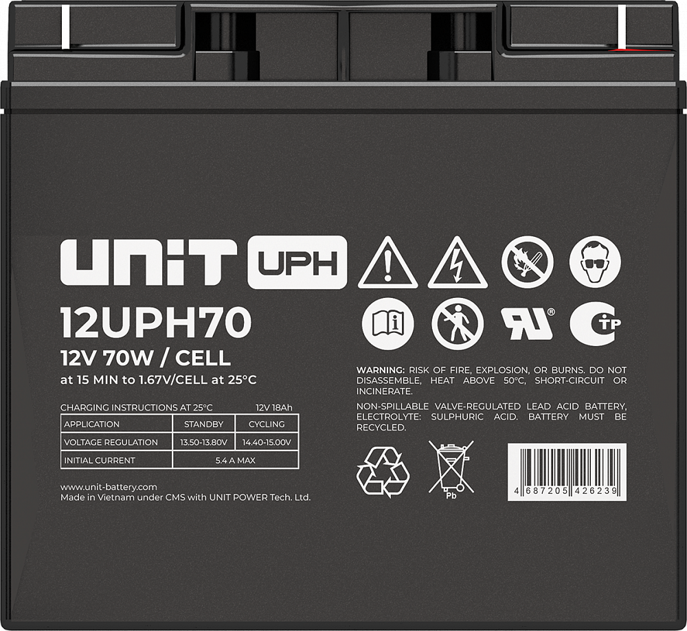 Аккумуляторная батарея UNIT 12UPH70