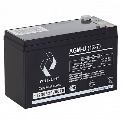 Аккумуляторная батарея Рубин AGM-U (12-7)